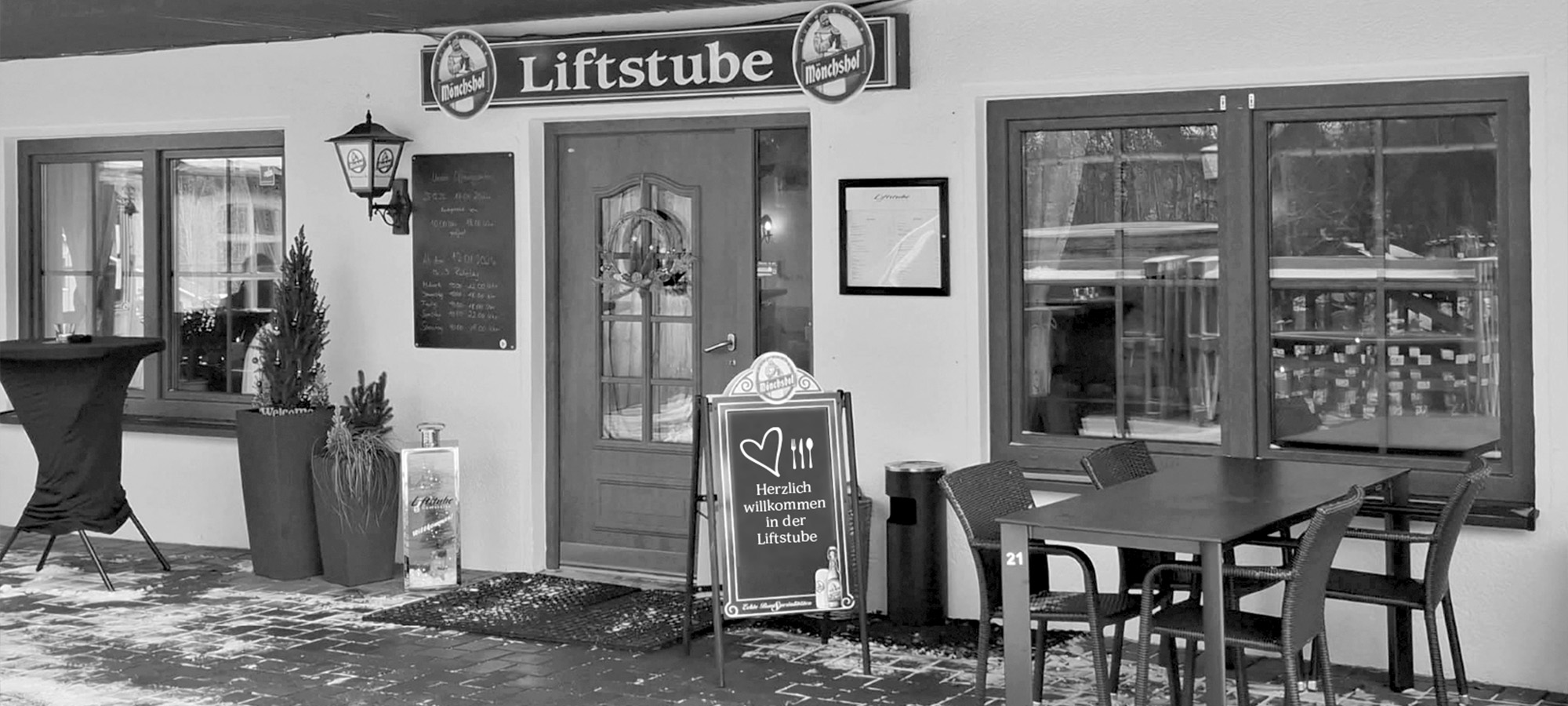 Eingang der Liftstube in Bischofsgrün am Ochsenkopf